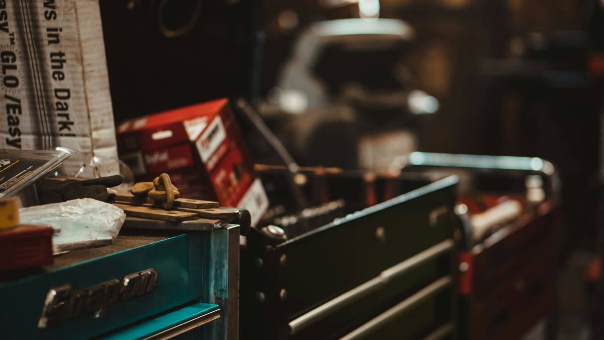 organizing tools in tool chest with labeled drawers and foam inserts